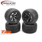 رینگ و لاستیک آنرود تراک 1/10 مدل 108002-Gomme---1-10-Truck---montato---E5-Street-Style-14mm-(4)
